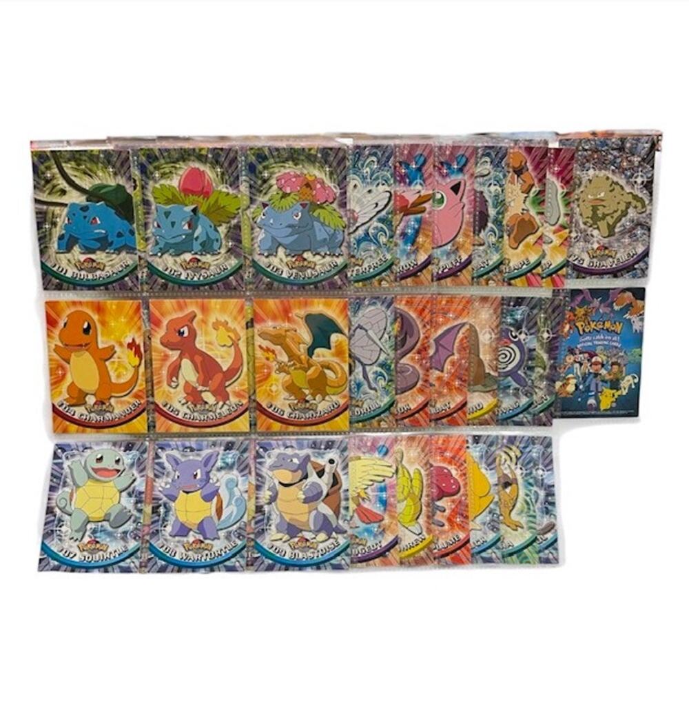 Pokemon Topps 1999 Series 1 Complete Base Set, 2nd Ed., Black Logo, TV Animation